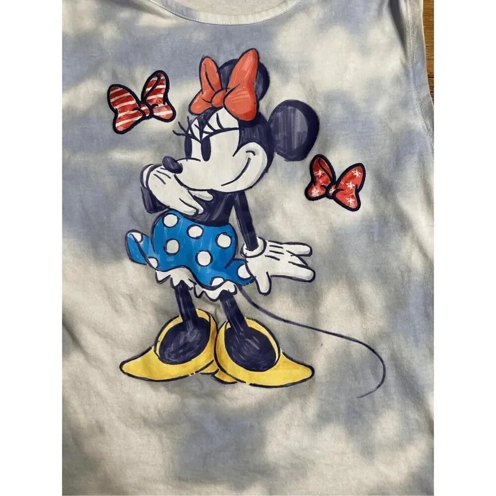 Disney Medium Minnie Mouse girls tank shirt Grey Americana